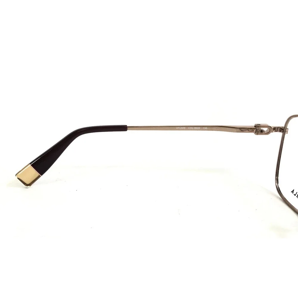 Furla Eyeglasses Frames VFU588 COL.0K99 Brown Gold Butterfly Wire Rim 53-16-135